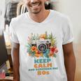 Keep Calm And Remember The 80s Retro Vintage Nostalgia Premium Men's V-Neck T-Shirt