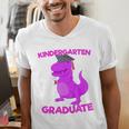 Kids Kindergarten Graduation Idea For Girls Dinosaur Men's V-Neck T-Shirt