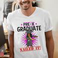 Kids Pre K Graduation Flossing Girl Nailed It Graduate Girls Men's V-Neck T-Shirt