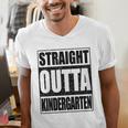 Kids Straight Outta Kindergarten Shirt Boy Girl Graduation Men's V-Neck T-Shirt