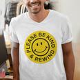 Be Kind Rewind Shirt Retro Nostalgia Sticker 80s 90s Tee Premium Tri-Blend Men's V-Neck T-Shirt
