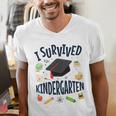 Kindergarten Graduation Shirt I Survived Kindergarten Men's V-Neck T-Shirt