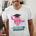 Kindergarten Graduation Tee Shirt Pink Owl T-Shir Men's V-Neck T-Shirt