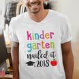 Kindergarten Nailed It 2018 Class Graduation T-Shirt Men's V-Neck T-Shirt