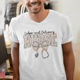 Labor And Delivery Nurse Stethoscope Coquette Bow Graduation Men's V-Neck T-Shirt