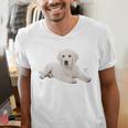 Labrador Retriever Shirt Yellow Love Lab Mom Dog Dad Men's V-Neck T-Shirt