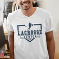 Lacrosse Senior Night Lacrosse Senior 2025 Graduation 33 Men's V-Neck T-Shirt