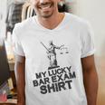 Law School Graduation My Lucky Bar Exam Shirt Lawyer Men's V-Neck T-Shirt
