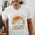 Lawn Mowing Dad Im Sexy And I Mow It Mower Garden Premium Tri-Blend Men's V-Neck T-Shirt