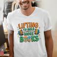 Lifting To Hold More Books Weightlifting Workout Gym Lover Men's V-Neck T-Shirt