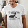 Loon Bird Pun Leave Me A Loon Nature For Introverts Men's V-Neck T-Shirt