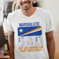 Marshallese Dad Marshall Islands Flag For Father's Day Men's V-Neck T-Shirt
