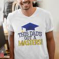 Masters Degree Proud Dad Graduation Shirt MBA Social Work Men's V-Neck T-Shirt