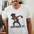 Masters Graduation Mastered It Dabbing Man Tee Men's V-Neck T-Shirt