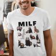 MILF Man I Love Ferrets Ferret Mom Dad Ferret Owner Men's V-Neck T-Shirt MILF Man I Love Ferrets Ferret Mom Dad Ferret Owner Men's V-Neck T-Shirt
