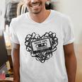 Mixed Tape Emotions Music Lover Nostalgia Quote Premium Tri-Blend Men's V-Neck T-Shirt
