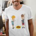 MTV Beavis And Butthead This Dad Rocks Men's V-Neck T-Shirt MTV Beavis And Butthead This Dad Rocks Men's V-Neck T-Shirt