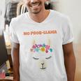 No Prob Llama Birthday Graduation Women Kids Girls Men's V-Neck T-Shirt