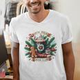North Pole Book Club Books Reading Mug Gingerbread Men's V-Neck T-Shirt