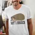 Not A Hugger Hedgehog Introvert Sarcasm Antisocial Men's V-Neck T-Shirt Not A Hugger Hedgehog Introvert Sarcasm Antisocial Men's V-Neck T-Shirt