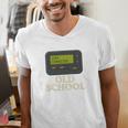 Old School 90s Pager Retro Nostalgia Vintage Tech Gen Men's V-Neck T-Shirt Old School 90s Pager Retro Nostalgia Vintage Tech Gen Men's V-Neck T-Shirt