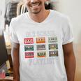 Old School Playlist Nostalgia Vibes Cassette Men's V-Neck T-Shirt