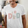 One Silly Goose Dad 1st First Birthday Family Matching Party Men's V-Neck T-Shirt