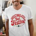 Overstimulated But Festive – Christmas Introvert Humor Men's V-Neck T-Shirt