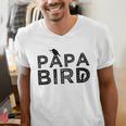 Papa Bird Father Day Dad Birds Quote Saying Men's V-Neck T-Shirt