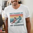 Got Passed By My Daughter Skiing Dad Men's V-Neck T-Shirt