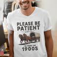 Be Patient With Me I'm From The 1900s Horse-Drawn Wagon Men's V-Neck T-Shirt