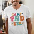 In My Phd Era Groovy Phd Graduation Future Doctor Men's V-Neck T-Shirt