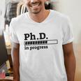 PhD In Progress Graduation Progress Bar Shirt Men's V-Neck T-Shirt