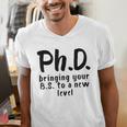 Phd Shirt Bs Doctorate Graduation Doctoral Men's V-Neck T-Shirt
