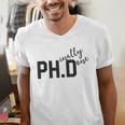 PhD Shirt Phinally Finally Done Graduation Her Men's V-Neck T-Shirt
