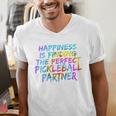 Pickleball Saying Introvert Pickleball Game Partner Men's V-Neck T-Shirt