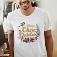 Please Chew Quieter Sarcastic Introvert Humor Men's V-Neck T-Shirt