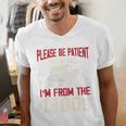 Please Be Patient With Me I'm From The 1900s Grandma Grandpa Premium Men's V-Neck T-Shirt Please Be Patient With Me I'm From The 1900s Grandma Grandpa Premium Men's V-Neck T-Shirt