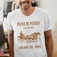 Please Be Patient With Me I'm From The 1900s Vintage Horses Men's V-Neck T-Shirt