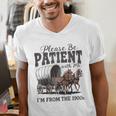 Please Be Patient With Me I'm From The 1900s Vintage Raglan Baseball Tee Men's V-Neck T-Shirt