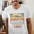 Please Be Patient-With Me I'm From The 1900s Retro Music Premium Men's V-Neck T-Shirt