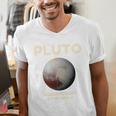 Pluto Never Forget 1930-2006 Planet Space Science Nostalgia Premium Tri-Blend Men's V-Neck T-Shirt
