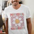 Preschool Graduation Graduate Cute Groovy Last Day Of Pre K Men's V-Neck T-Shirt