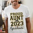 Proud Aunt Of A 2023 Graduate Family Matching Graduation Men's V-Neck T-Shirt