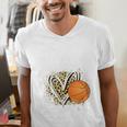 Proud Aunt Of A 2026 Senior Basketball Graduation Leopard Premium Tri-Blend Men's V-Neck T-Shirt