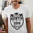 Proud Auntie Of a 2019 Grade Aunt Graduation Men's V-Neck T-Shirt