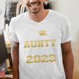 Proud Aunty Of 2023 Class MBA Graduate Family Graduation Men's V-Neck T-Shirt