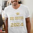 Proud Big Sister Of Two 2024 Graduate Class 2024 Graduation Premium Men's V-Neck T-Shirt