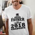 Proud Father Of A Class Of 2018 Graduate Tee Graduation Z1 Men's V-Neck T-Shirt