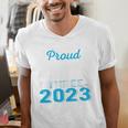 Proud Godfather Of Three 2023 Graduate 23 Class Graduation Men's V-Neck T-Shirt